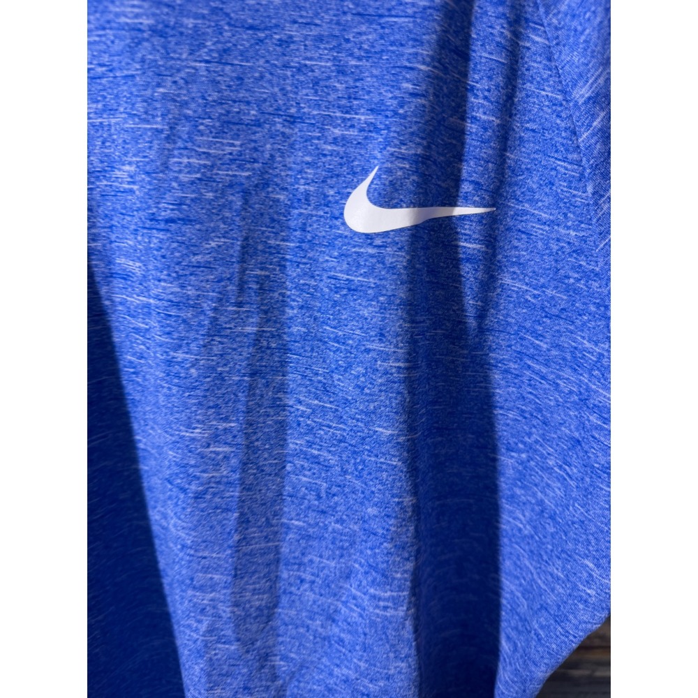 Nike Swim Dri-FIT Shirt Small Blue Excellent Heathered UPF Short Sleeve Tee - Picture 3 of 5